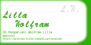 lilla wolfram business card